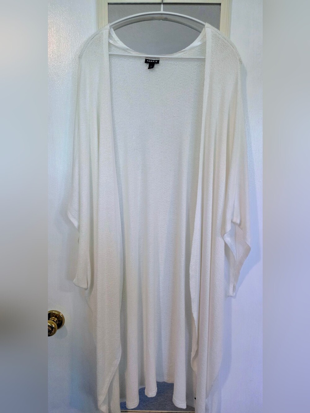Torrid Open-Front Cream Duster Cardigan 6x